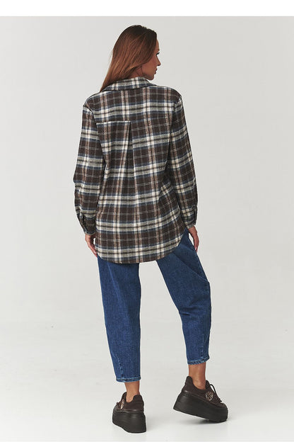  Overhemd met lange mouwen model 219731 Makadamia 