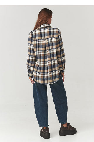  Overhemd met lange mouwen model 219732 Makadamia 